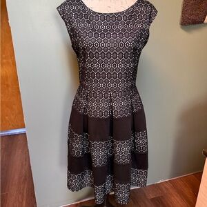 Black and White Midi Dress